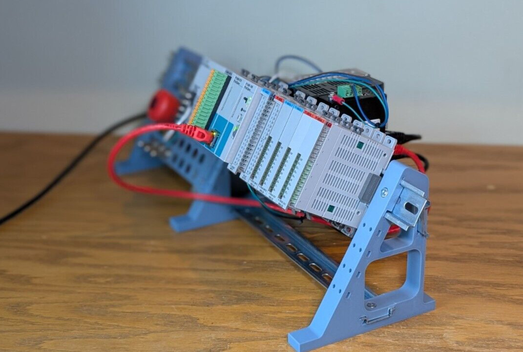 PLC Trainer DIN Rail Stand: Allen-Bradley/Siemens/Omron/Mitsubishi/Schneider/ABB