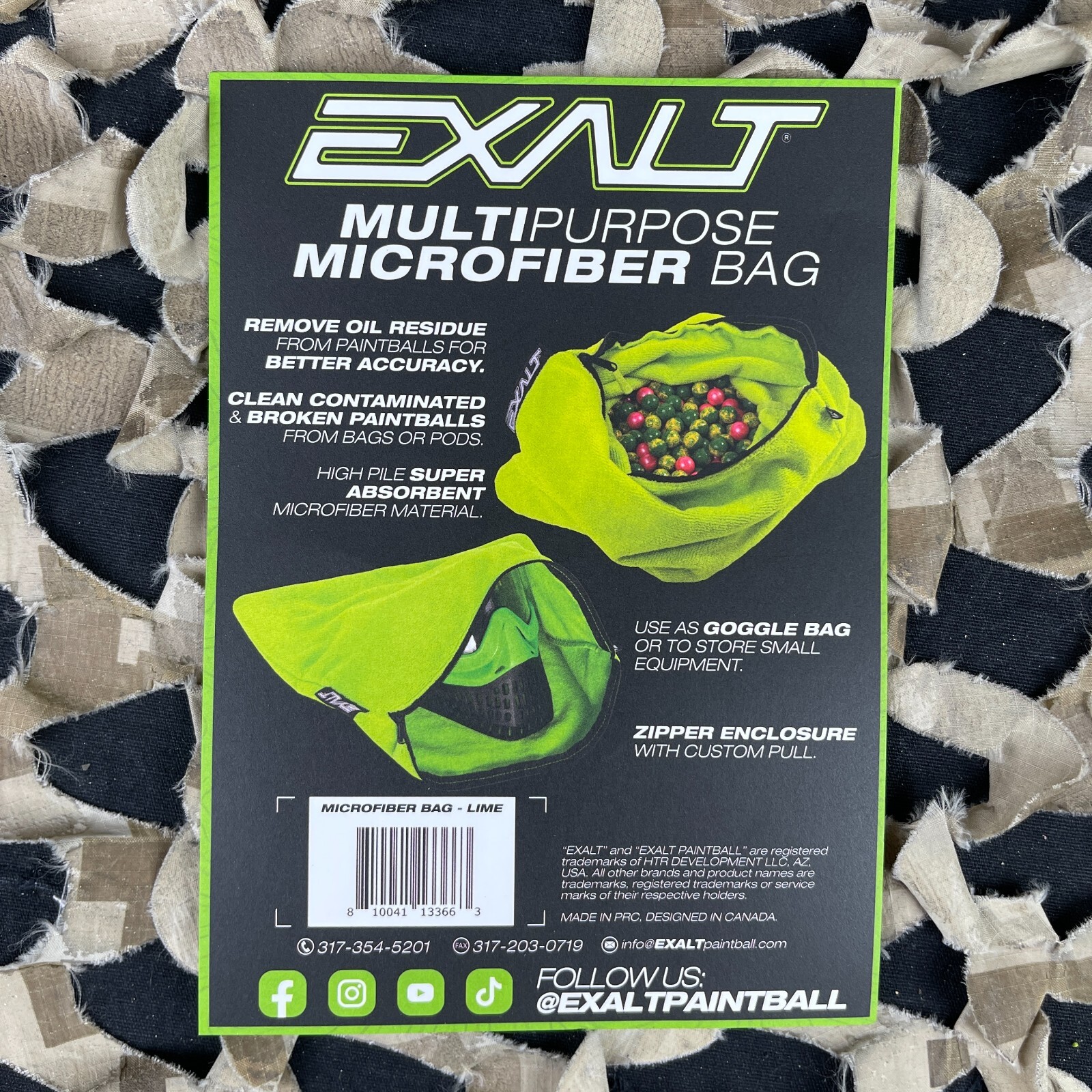 NEW Exalt Multipurpose Microfiber Bag - Lime