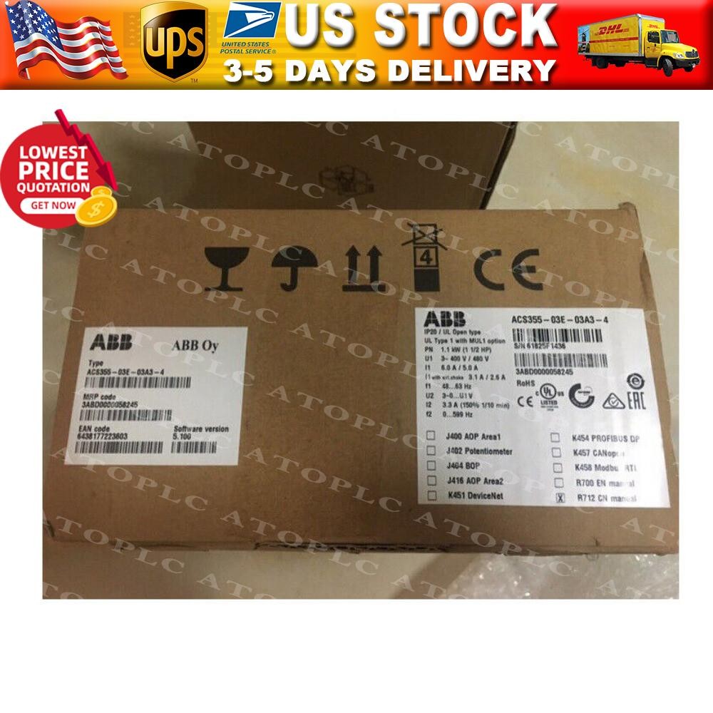 ACS355-03E-03A3-4 ABB Inverter Brand New in Box!Spot Goods No Keypad