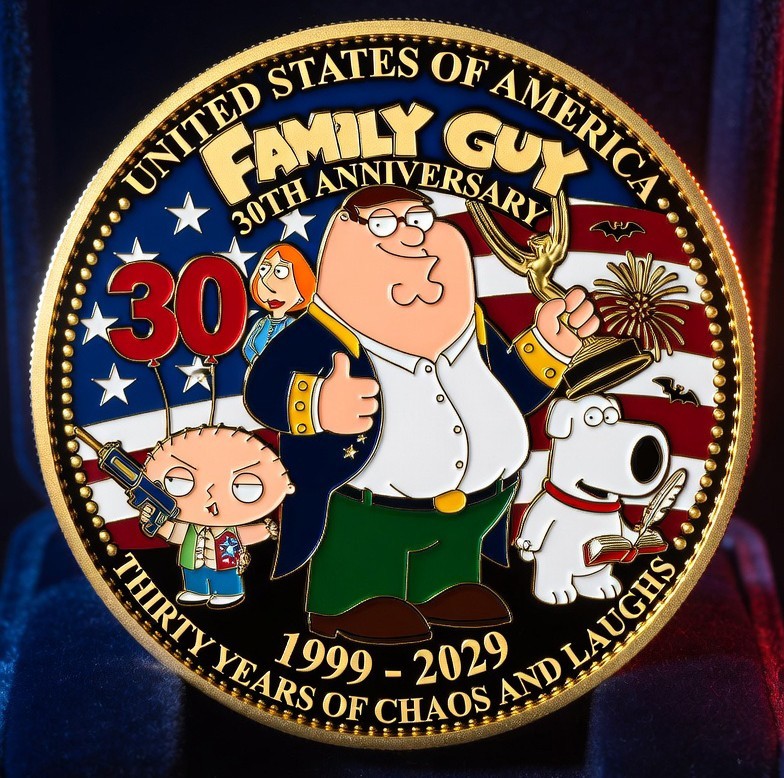 Family Guy 30Th Anniversary 1999-2029 Commemorative  Coin BC75
