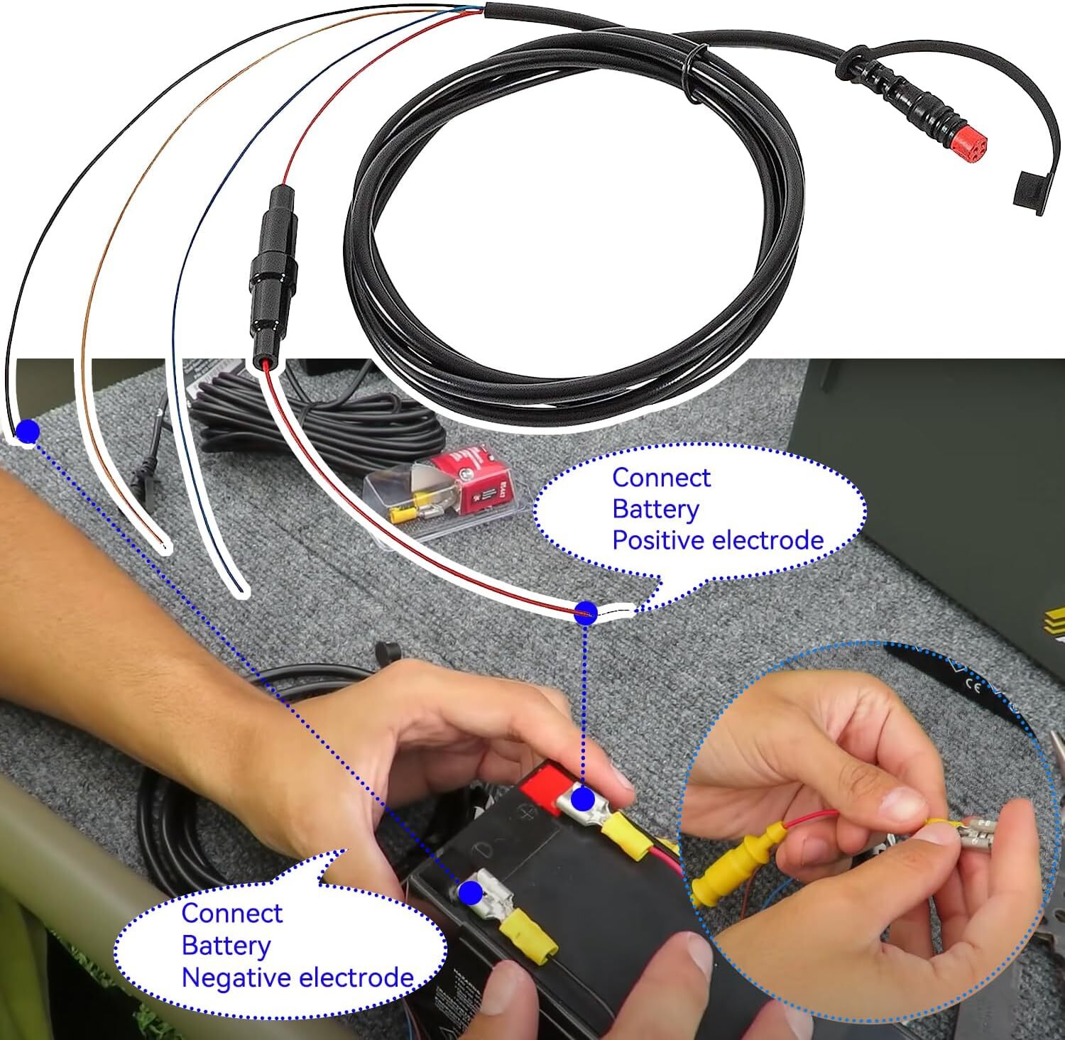 010-12199-04 Power Data Cable for Garmin EchoMAP and Striker Series Fishfinder