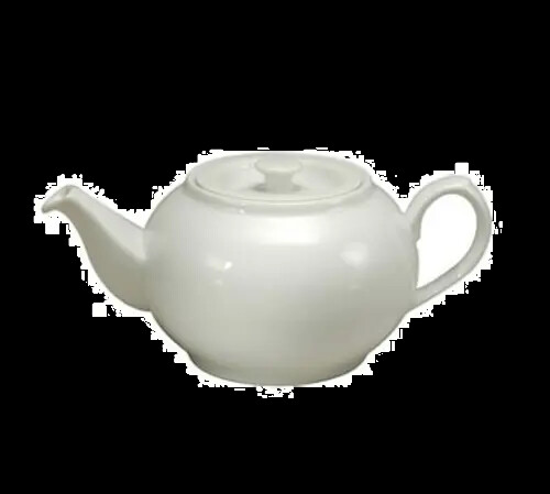 Oneida R4020000862 Fusion Bright White 21 oz. Porcelain Teapot - 2 Doz