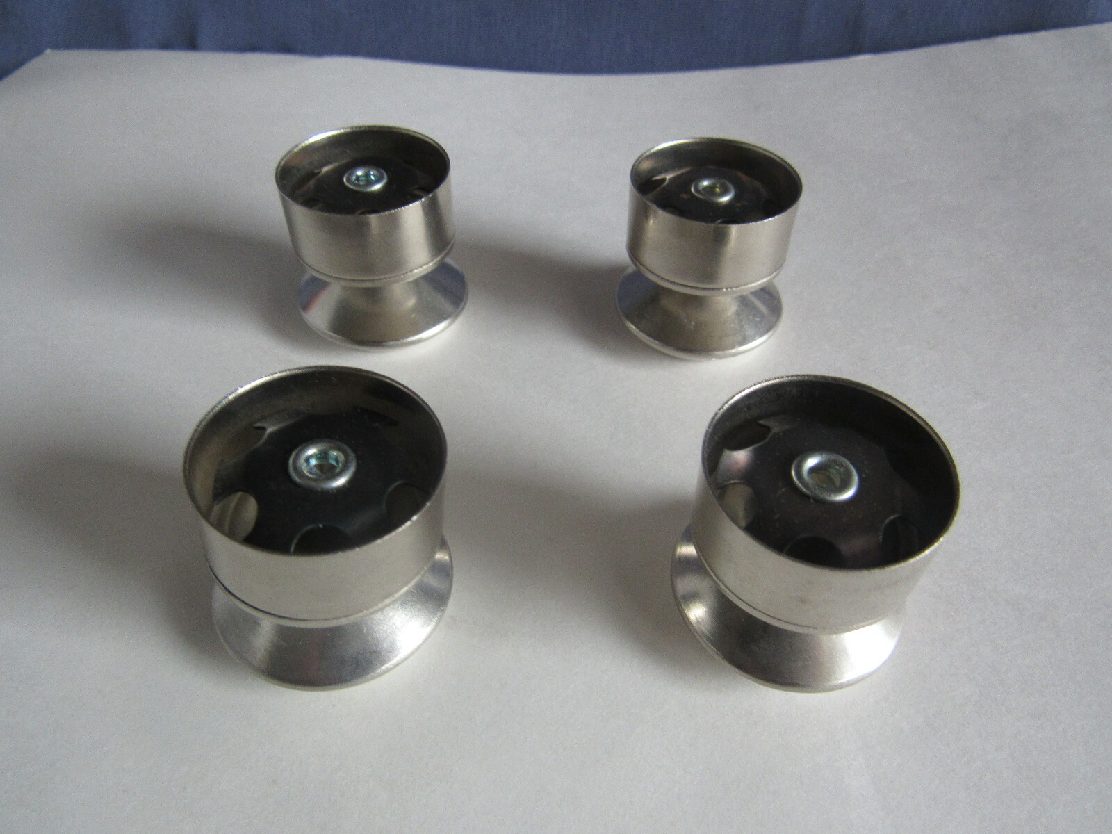 4 New SHIFFLER Swivel Chair Glide w/ Ferrule 1" O.D. Tube 1-1/4" Dia. Steel Base