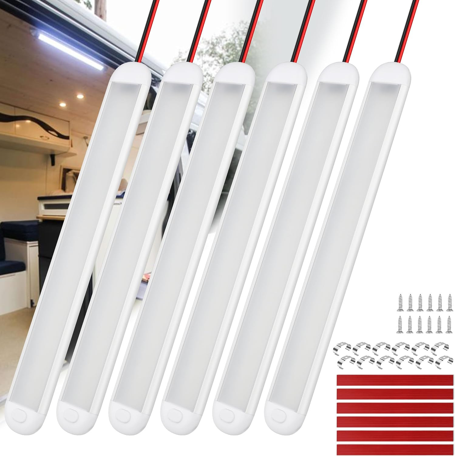 12V LED Interior Light Bar 120Leds 1800LM 8W DC Frosted 12 Volt Led Strip Lights