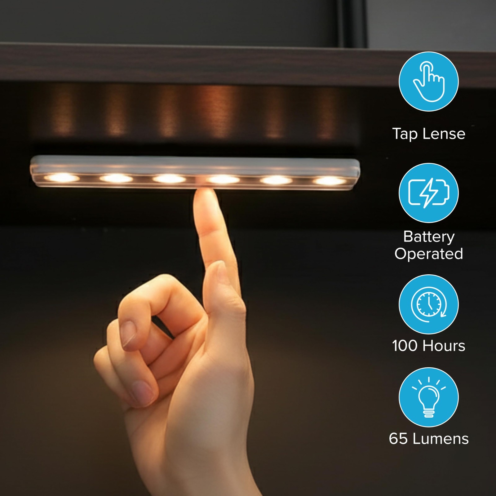 Brilliant Evolution 0.9" Ultra-Thin Wireless Under Cabinet 1 pack, White