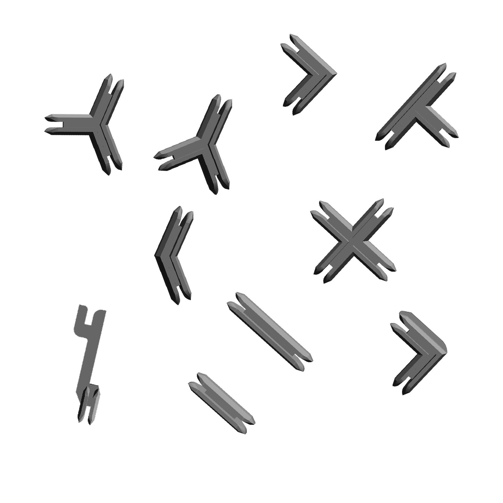 Battle Systems Terrain Clips (Grey) - Core Space Necromunda