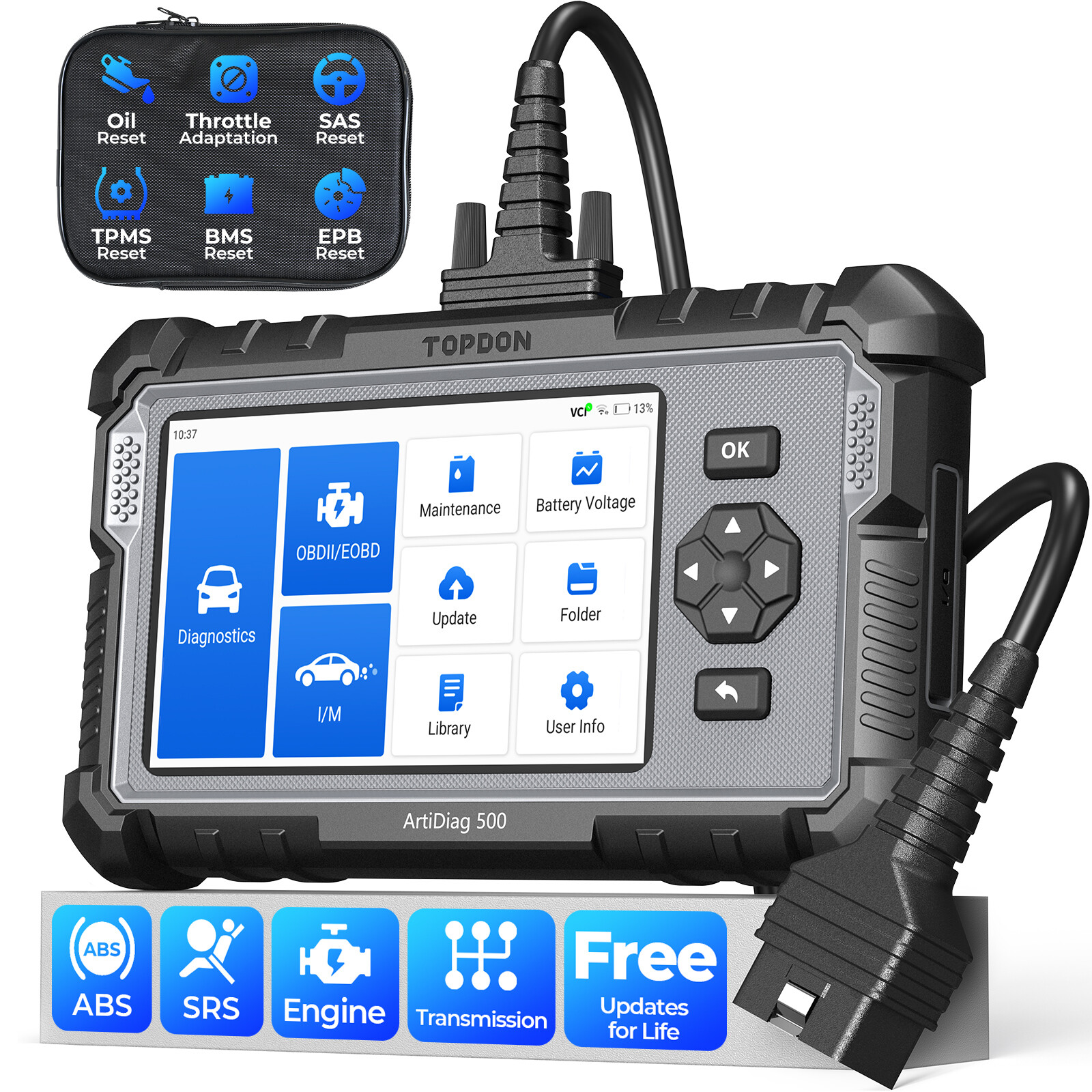 TOPDON AD500 OBD2 Scanner Car Code Reader Scan Tool 6 Reset Functions AUTO VIN