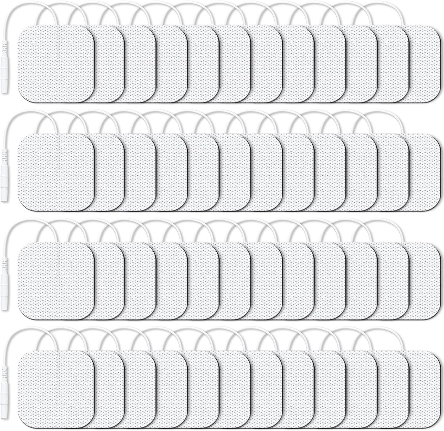 TENS Unit Electrode Pads 2"X2" 48 Pcs Value Pack, Reusable Latex-Free | TENS Uni