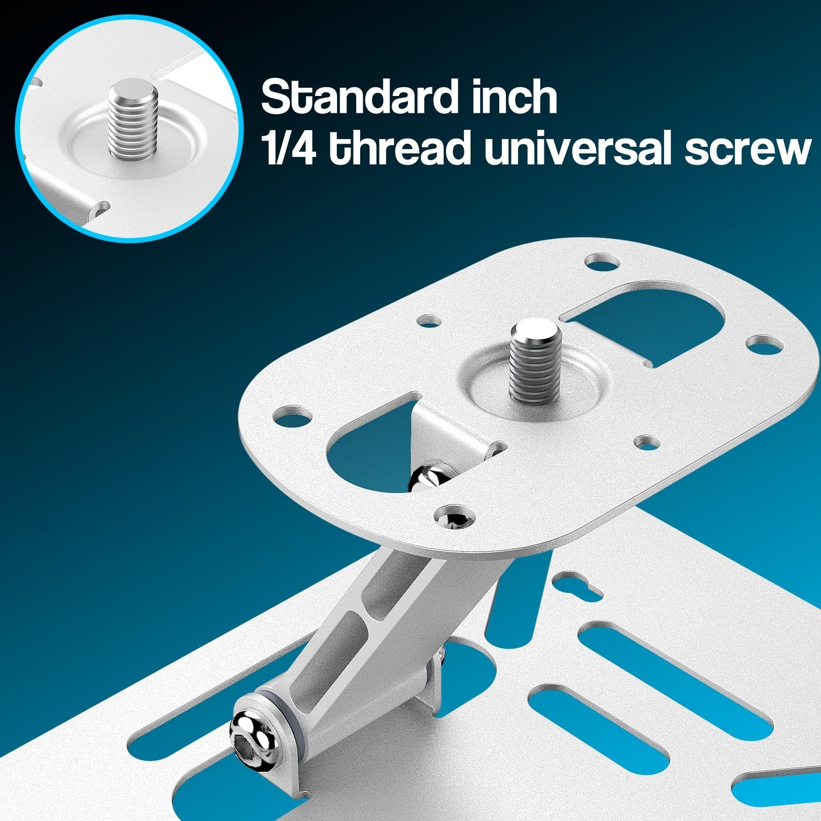 DAWASAPAT Adjustable Projector Stand with 1/4" Screw, Silver Ceiling Mount fo...