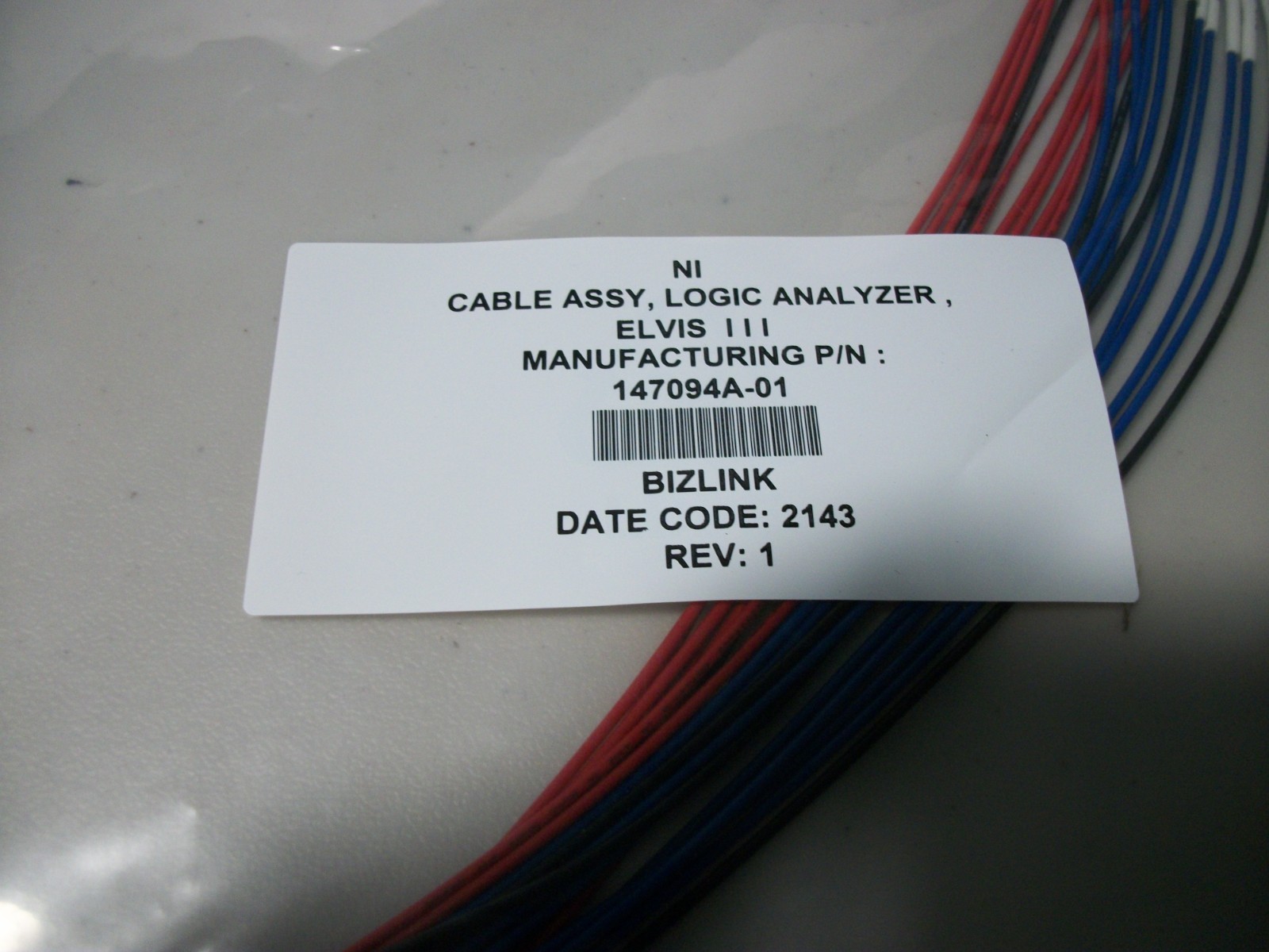 NATIONAL INSTRUMENTS NI CABLE ASSY. LOGIC ANALYZER ELVIS III PN/ 147094A-01