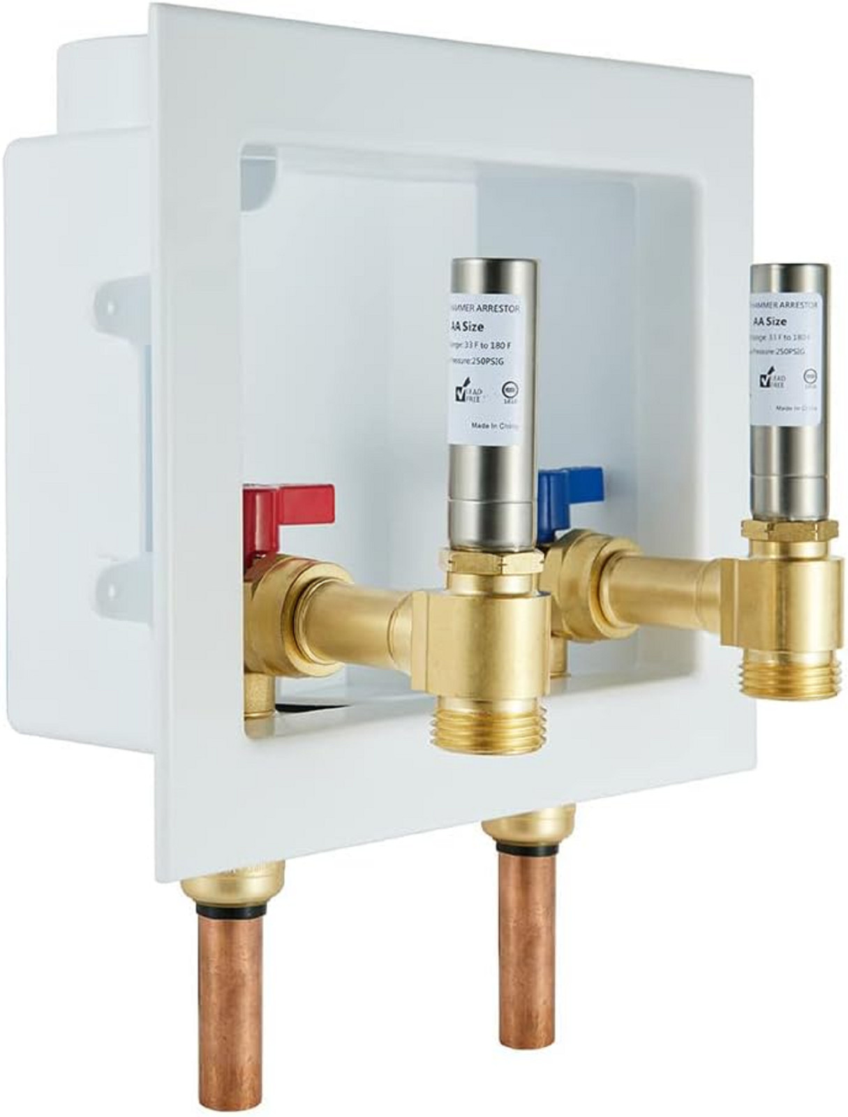 Laundry Water Hammer Arrestor 3/4" FHT x MHT Angle 2 Pack