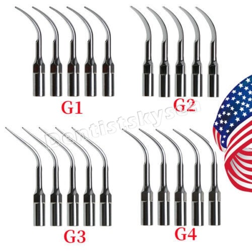 5X Puntas escalador ultrasónico dental Fit EMS Cavitron SKYSEA pieza de mano