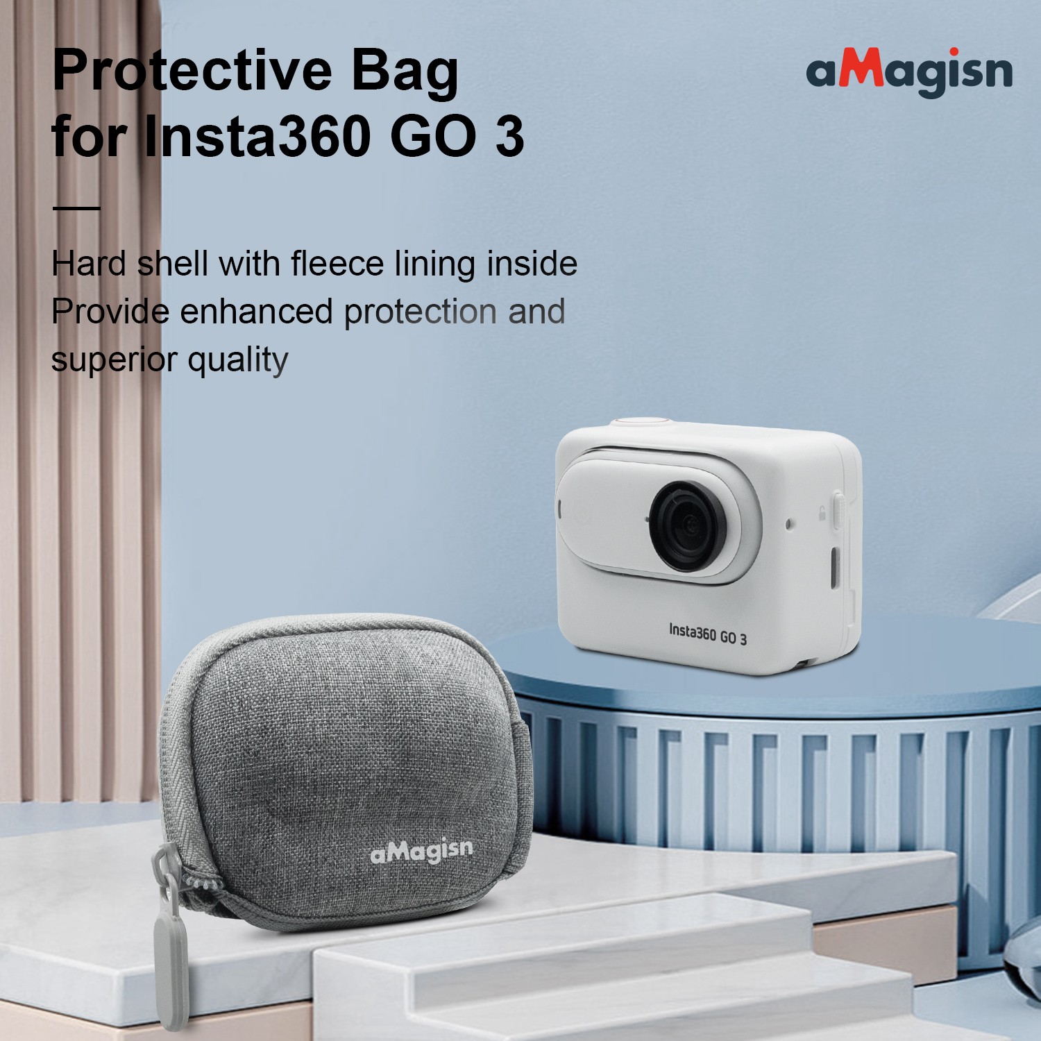 Mini Storage Bag Protection for Insta360 GO 3 Action Camera Body Bag Accessories