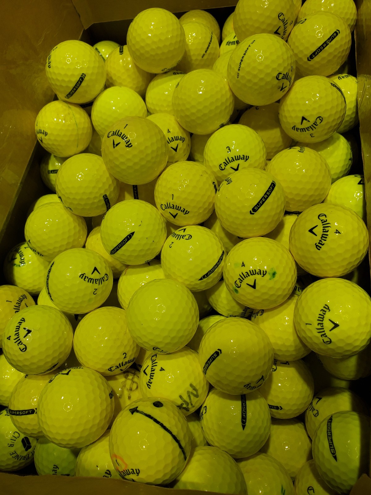 Callaway Supersoft Yellow AAA 50 Used Golf Balls 3A