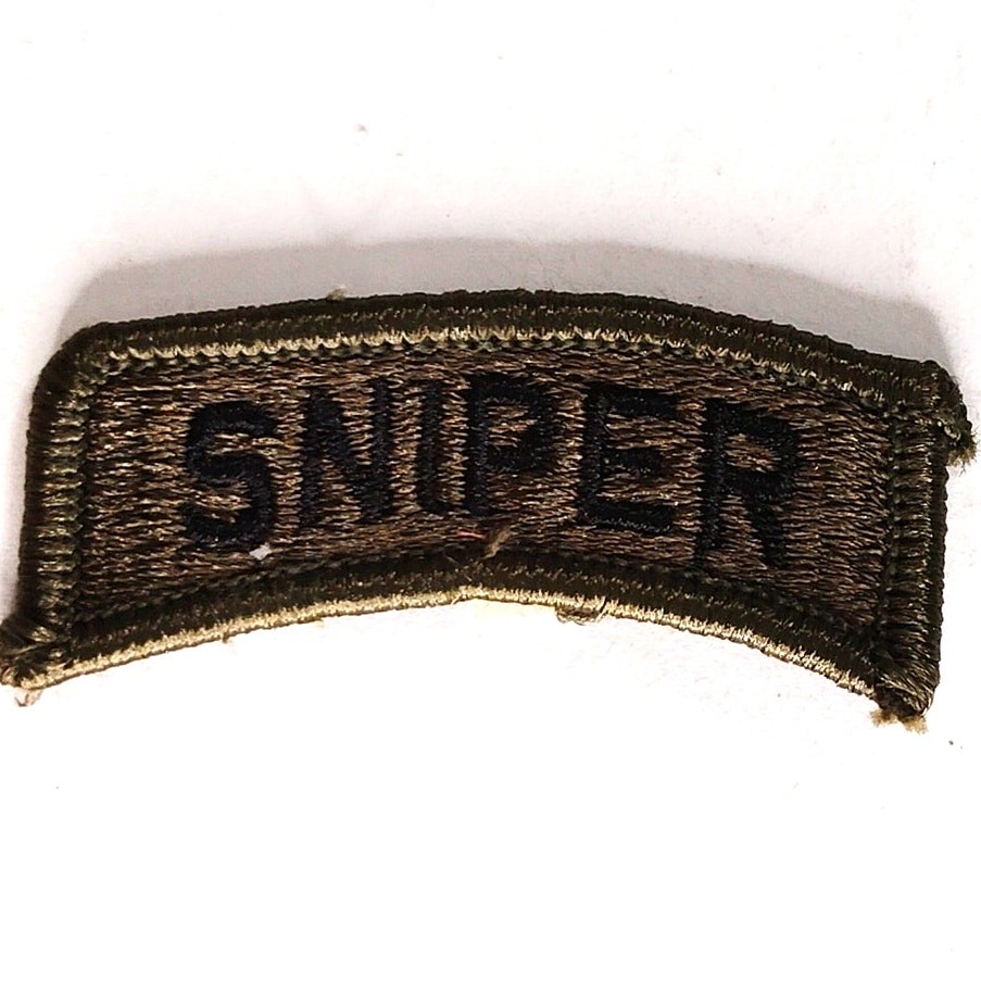 OD Green SNIPER Rocker Patch 2‑1/8 × 7/8 Hook‑Back