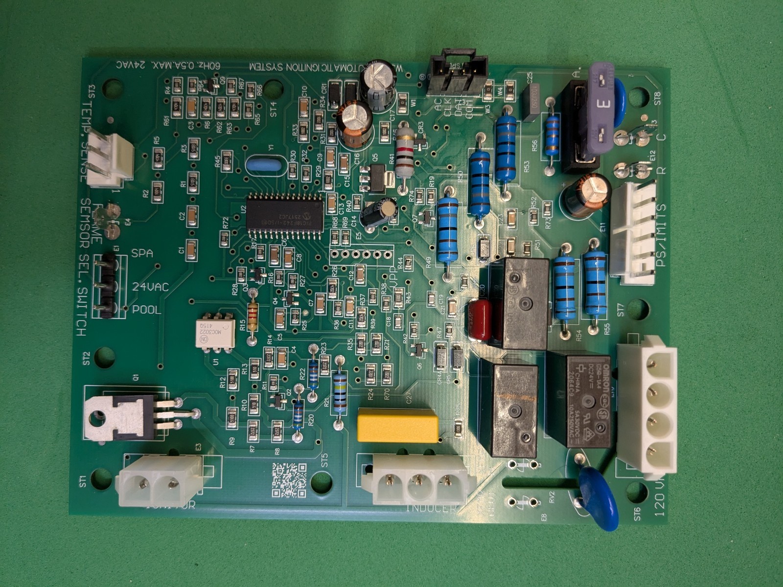 ANSI Z21.20 24VAC Automatic Ignition System Board 60Hz 0.5A Max