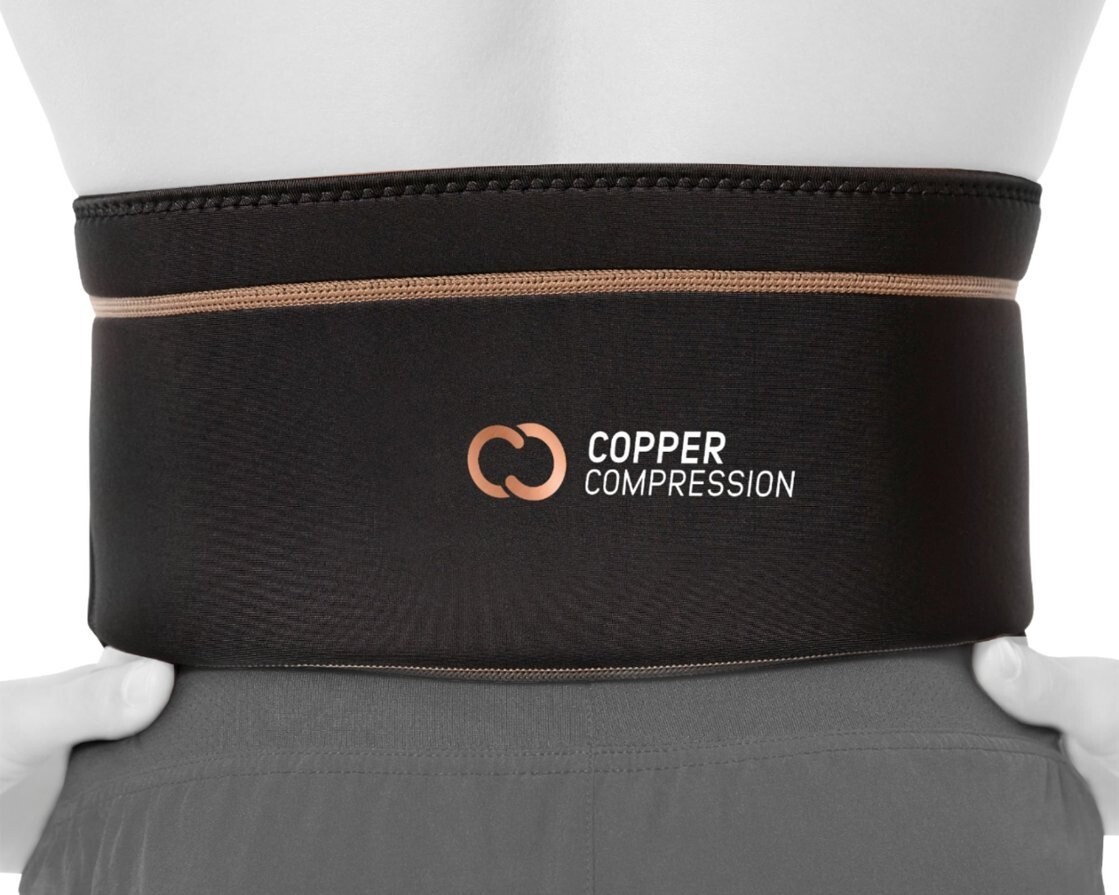 NEW Copper Compression CCRBB/BS3 Copper Infused SMALL/MEDIUM Black Back Brace