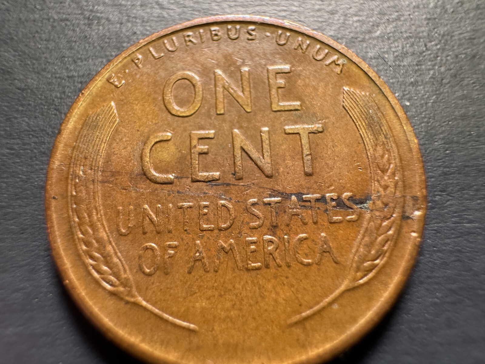 1940D Lincoln Wheat Penny NICE LAMINATION ERROR Coin