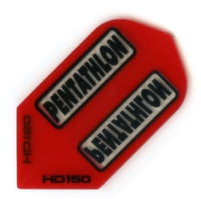 Pentathlon HD150 Red Slim 150 Micron Thick Dart Flights - 5 Sets