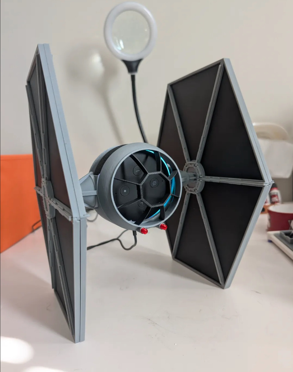 Space Fighter Echo Dot Stand – 3D Printed