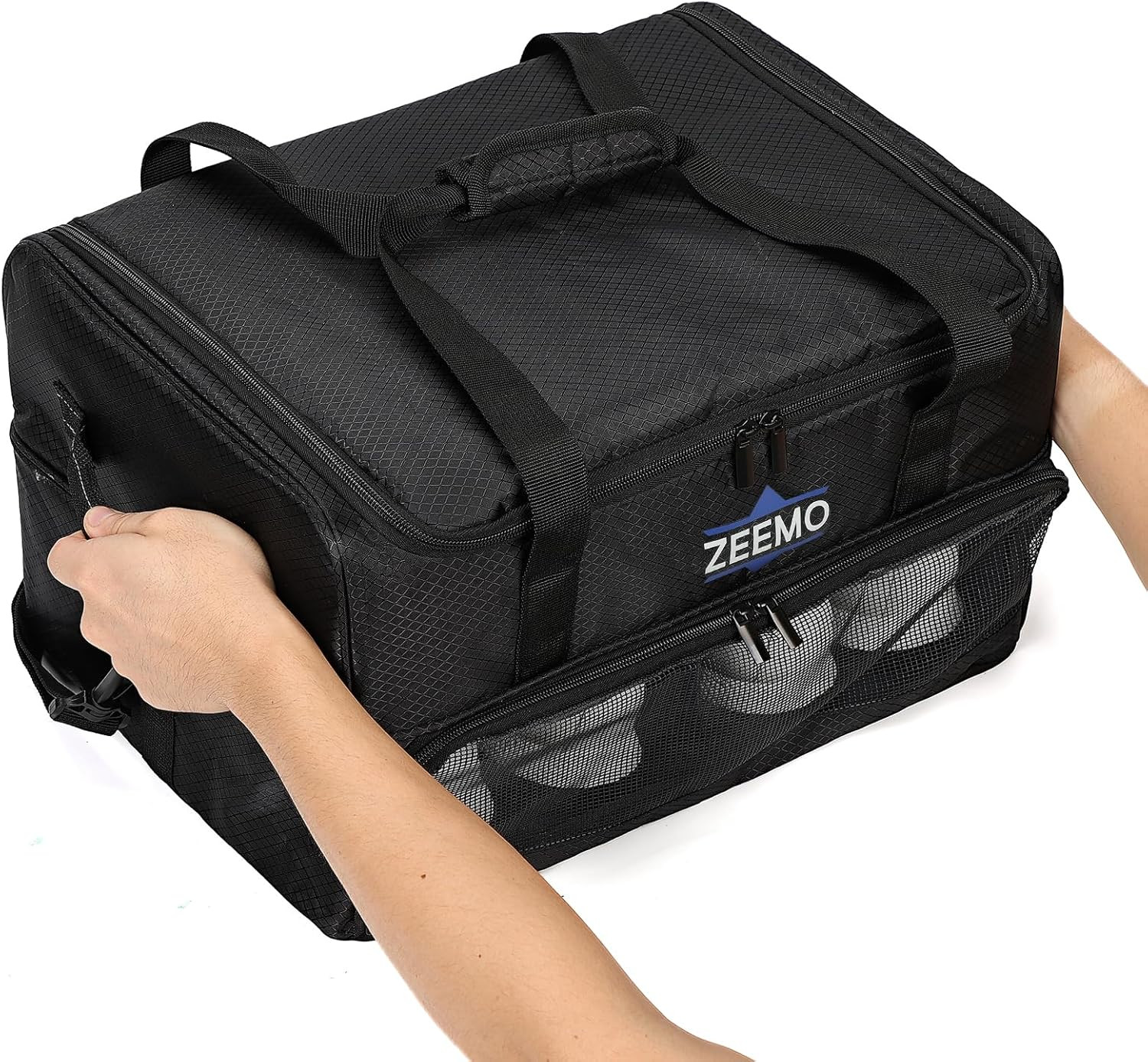 Golf Trunk Organizer, 2 Layer Car Locker with Ventilated Compartment for 2 Pair