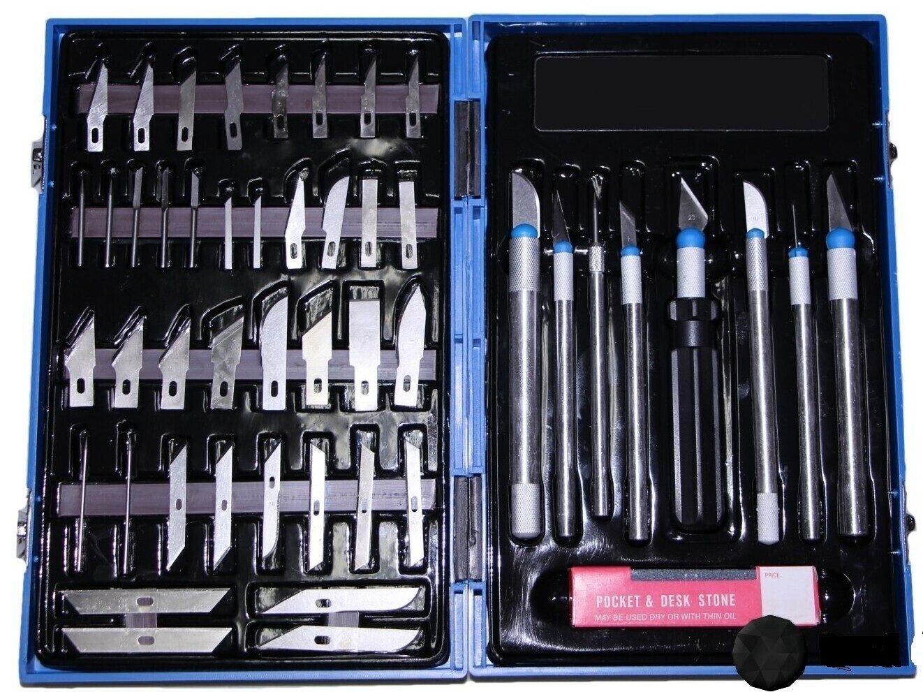 56pc PRECISION HOBBY KNIFE SET KIT EXACTO KNIVES BLADES CRAFT RAZOR SCRAPBOOKING