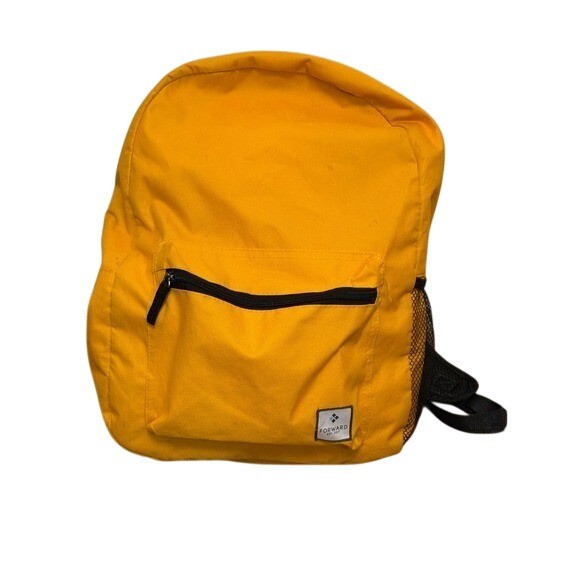 Forward Est 2017 Mustard Yellow Canvas Backpack School Travel Bag