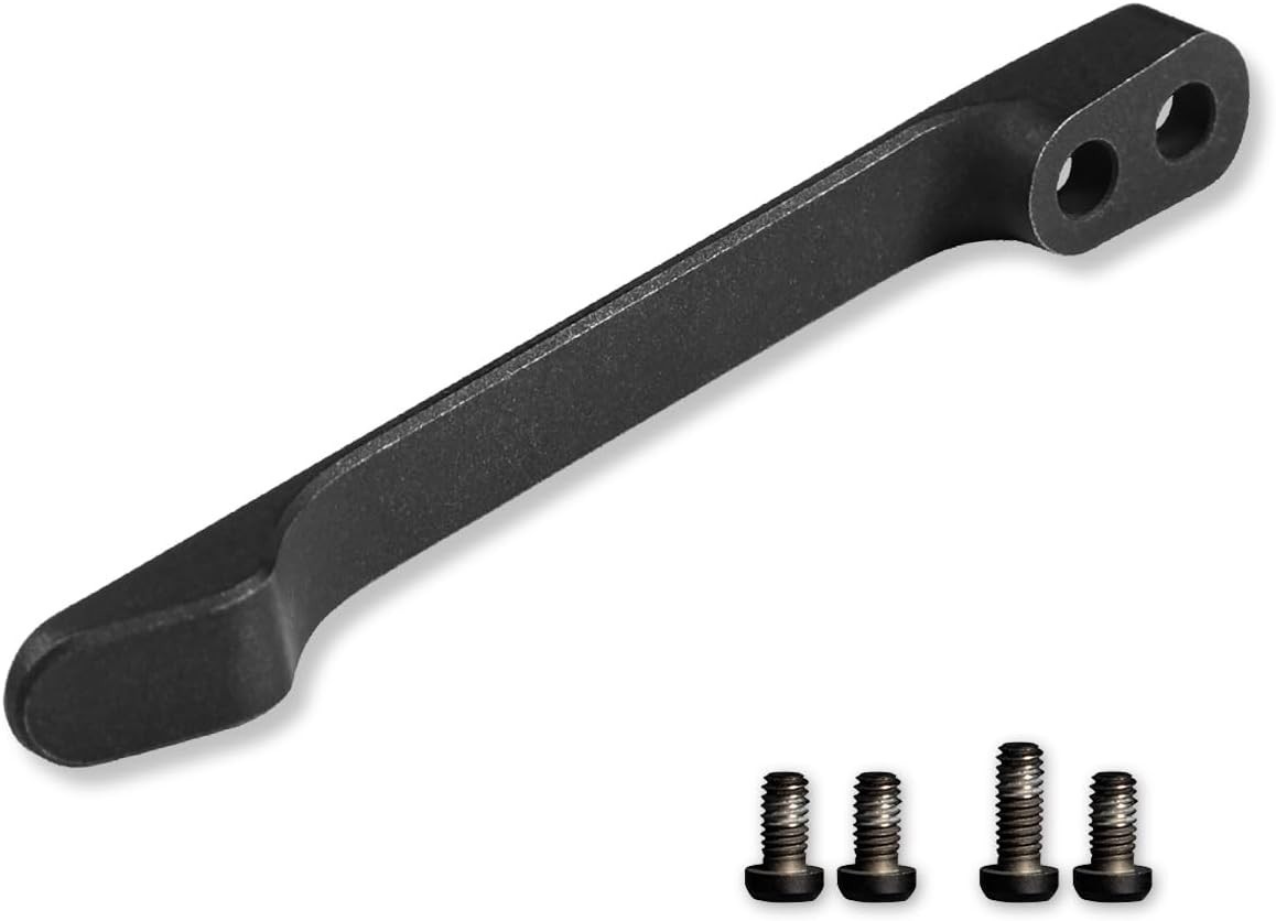 Premium Titanium Pocket Clip with 6PCS Screws for Knife Models - Black