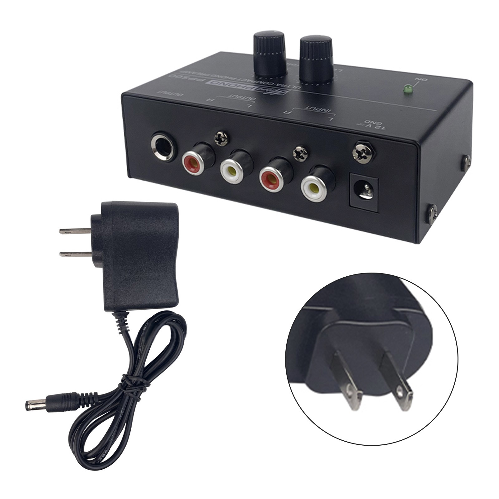 PP500 Phono Preamp Preamplifier with Level Volume Control for LP Vinyl Turntable