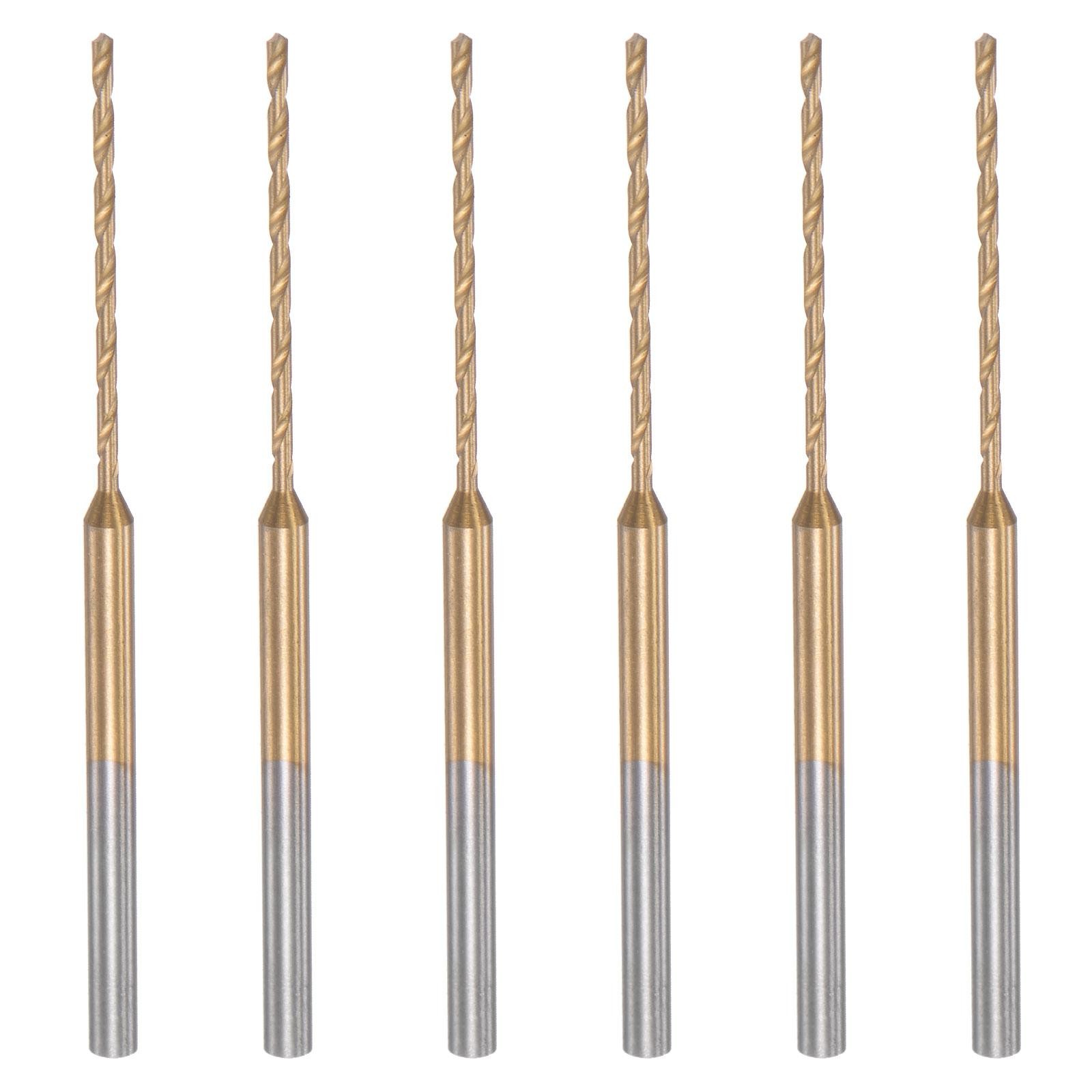 6pcs 1mm Micro Engraving Drill Bits High-Speed Steel Titanium Coated