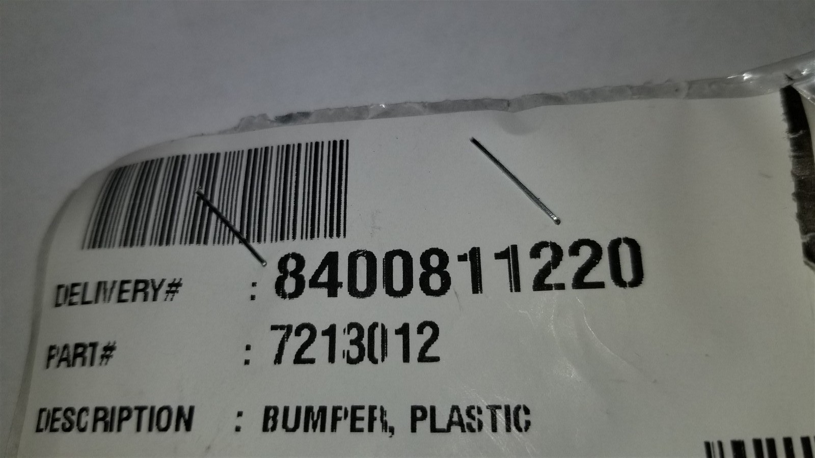 Bobcat 7213012 Plastic bumper loader cooling system New Old Stock