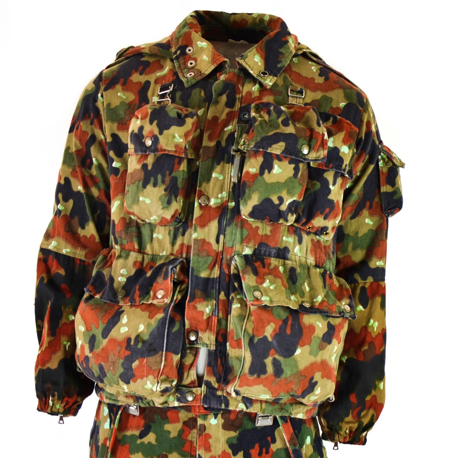 Genuine Swiss army jacket TAZ 57 Alpenflage Camo sniper combat hooded parka
