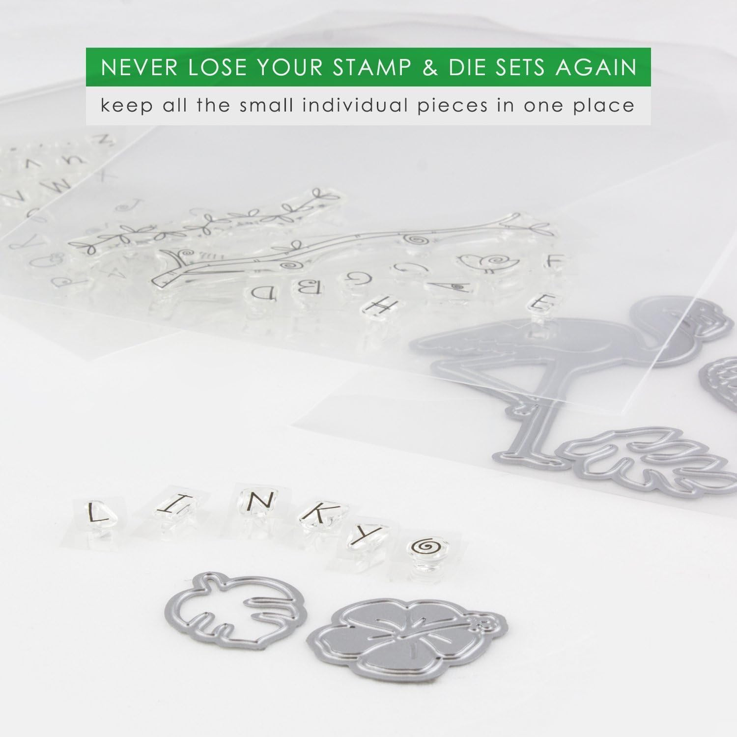 50 Clear Stamp and Die Storage Pockets CPP Plastic Pockets, Large 5.5 X 7.25 Inc
