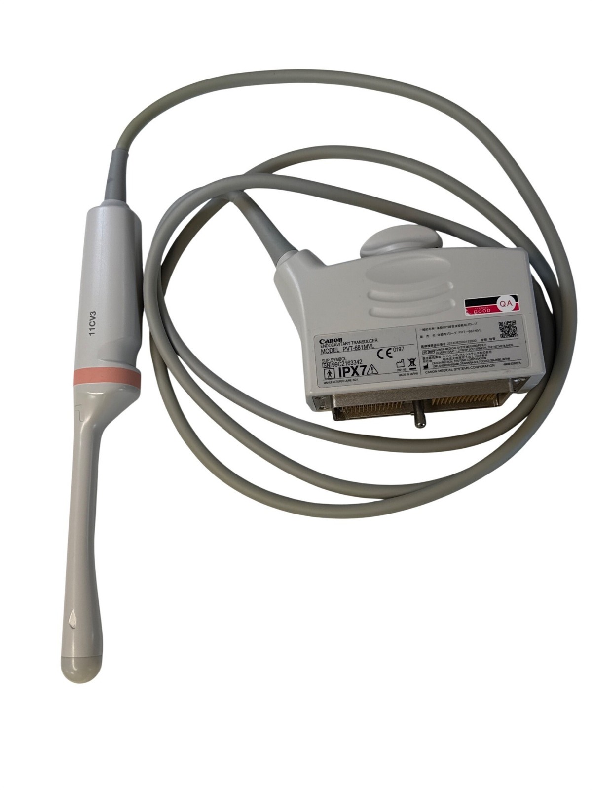 Canon 11CV3 Endocavitary Trandsducer Probe PVT9681MVL 2021/06 SN99C2163342 P2003