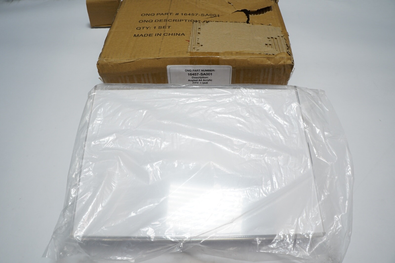 New ONQ Angled A4 Acrylic Holder 16457-SA001 12 x 8 1/2 inches Ships FREE