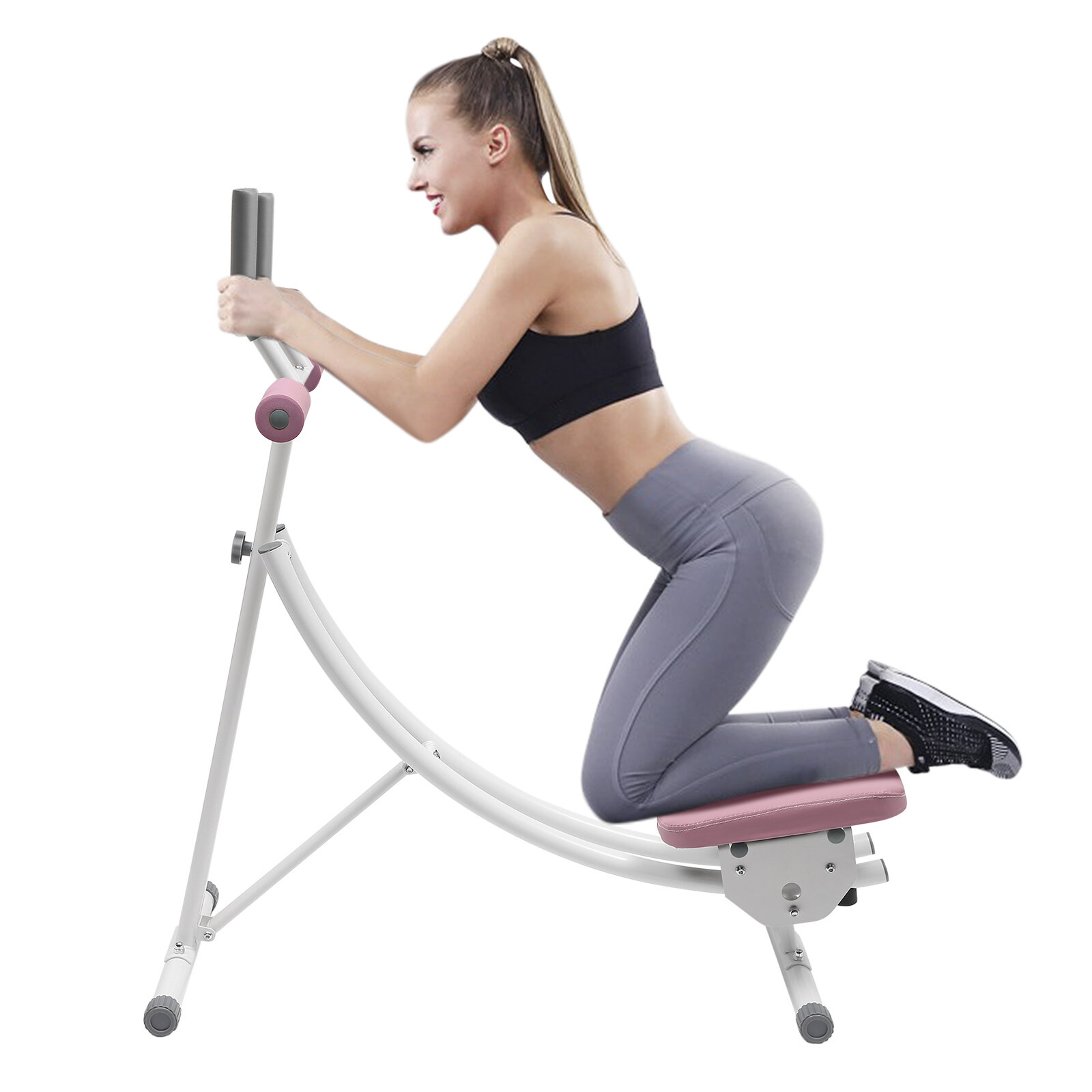 Ab Machine Coaster Abdominal Crunch Trainer for Home Gym Bench Workout Equipment