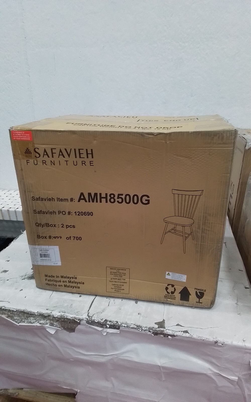 Safavieh PARKER SPINDEL SIDE CHAIR, Reduced Price 2172743096 AMH8500G