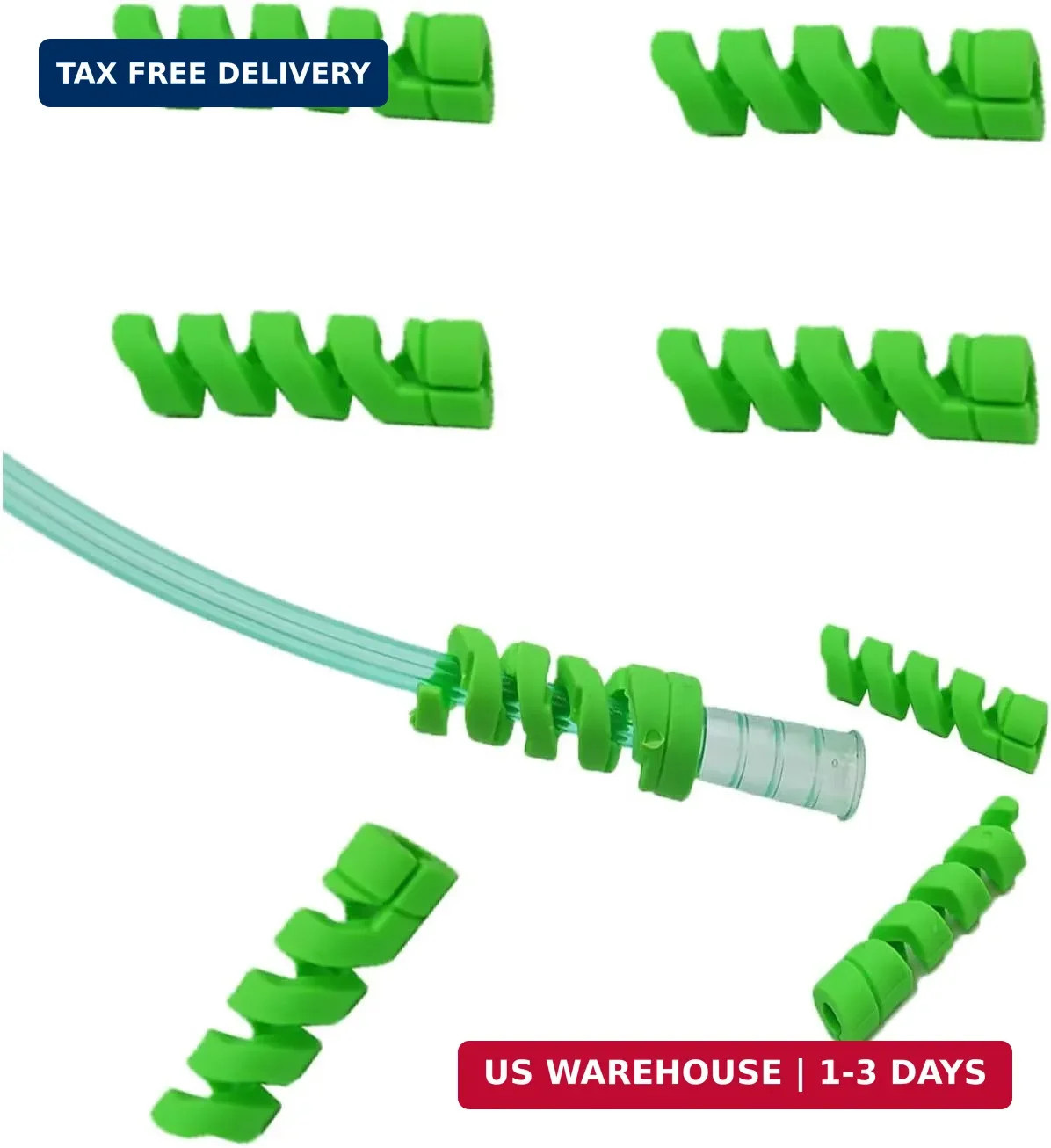 10 Pack Oxygen Tubing Support Crimp Straightener, Oxygen Tube Support Straighten