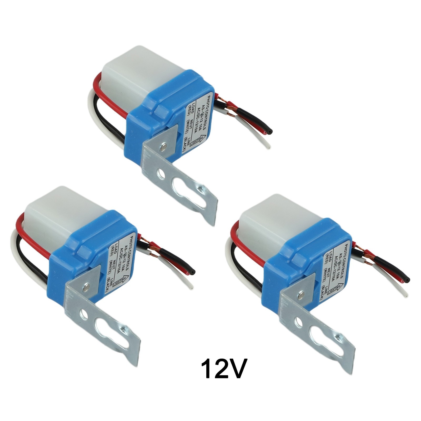AC DC Photo Sensor Switches Three Pack with Automatic Day/Night Functionality