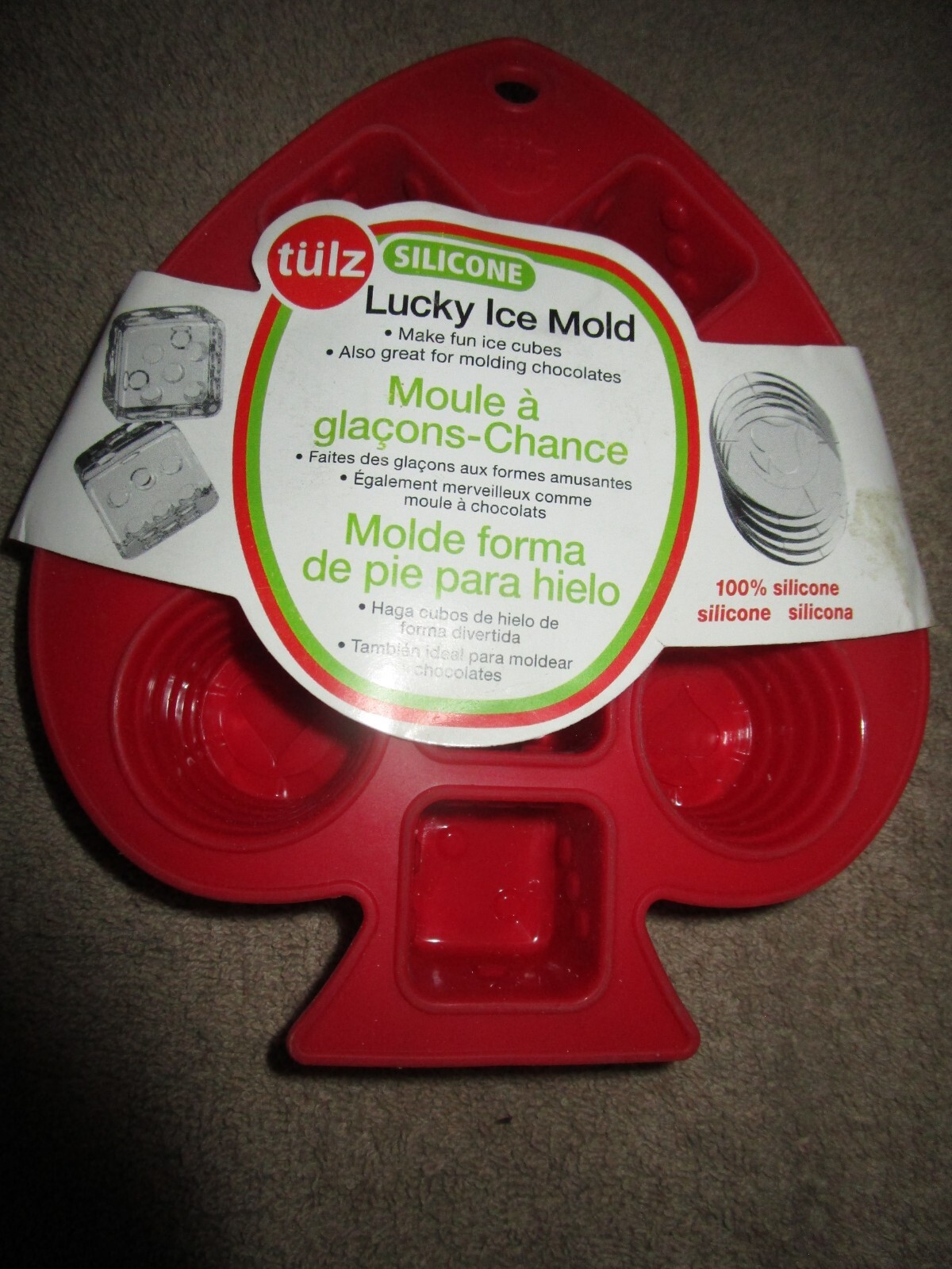 Lucky Ice Mold Silicone Mold Ice Cube Tray Chocolate Mold Poker Chip Dice