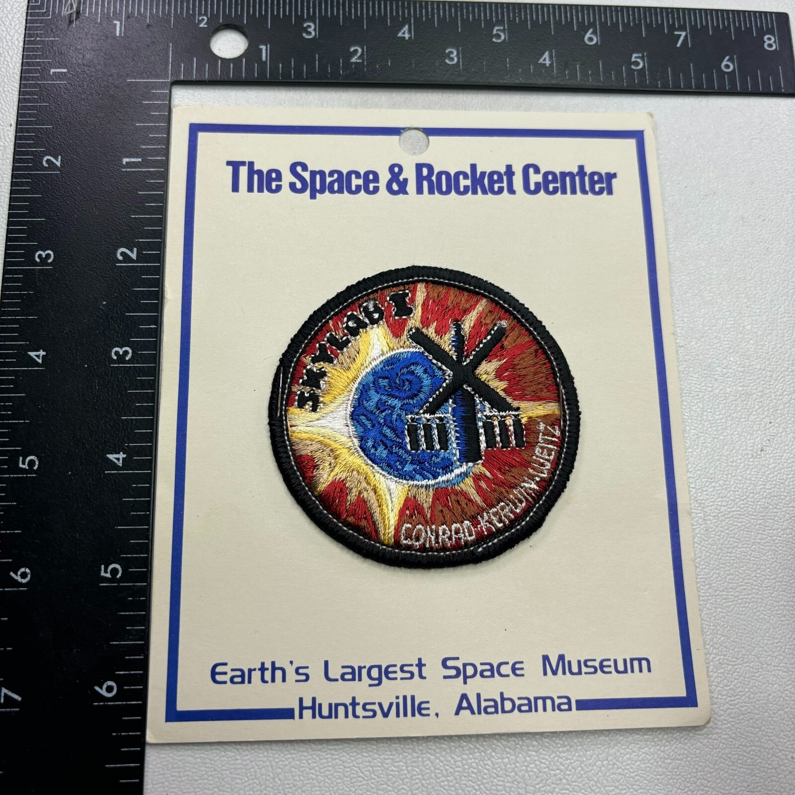 Vtg NASA SKYLAB 1 Astronaut Patch Space Rocket Center Museum Huntsville 40a5