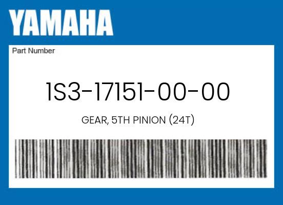 Yamaha Genuine Gear, 5Th Pinion (24T) - 1S3-17151-00-00