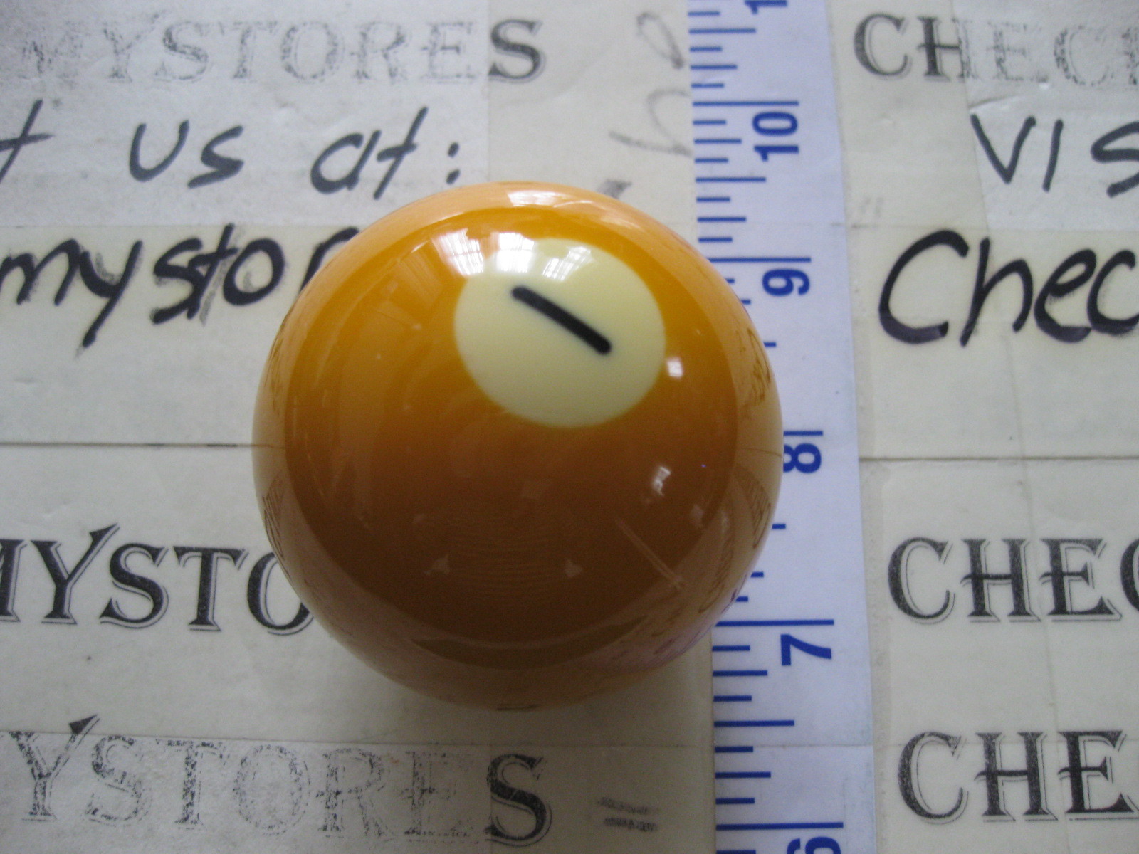 VINTAGE ARAMITH # 1 BALL BILLIARD BALL MADE IN BELGIUM 2 1/4" 6OZ.OR 170GRM,