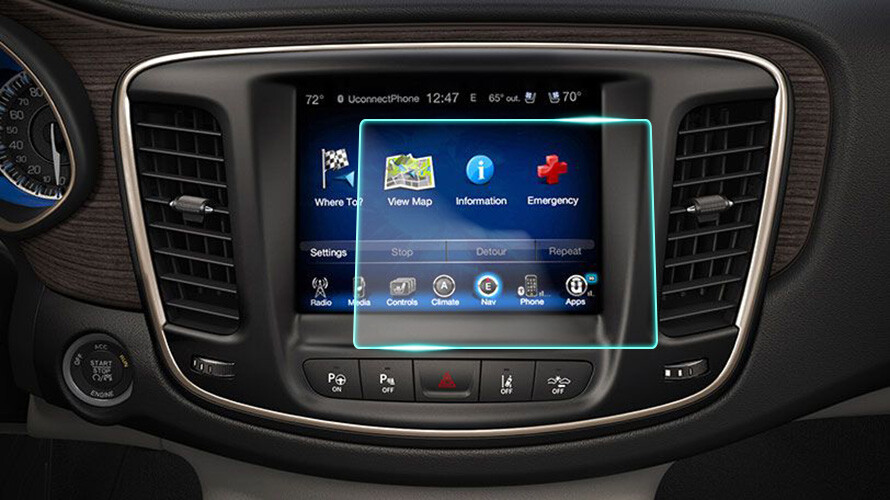 Crystal Clear Screen Protector for 2015 Chrysler 200c Vehicle Navigation