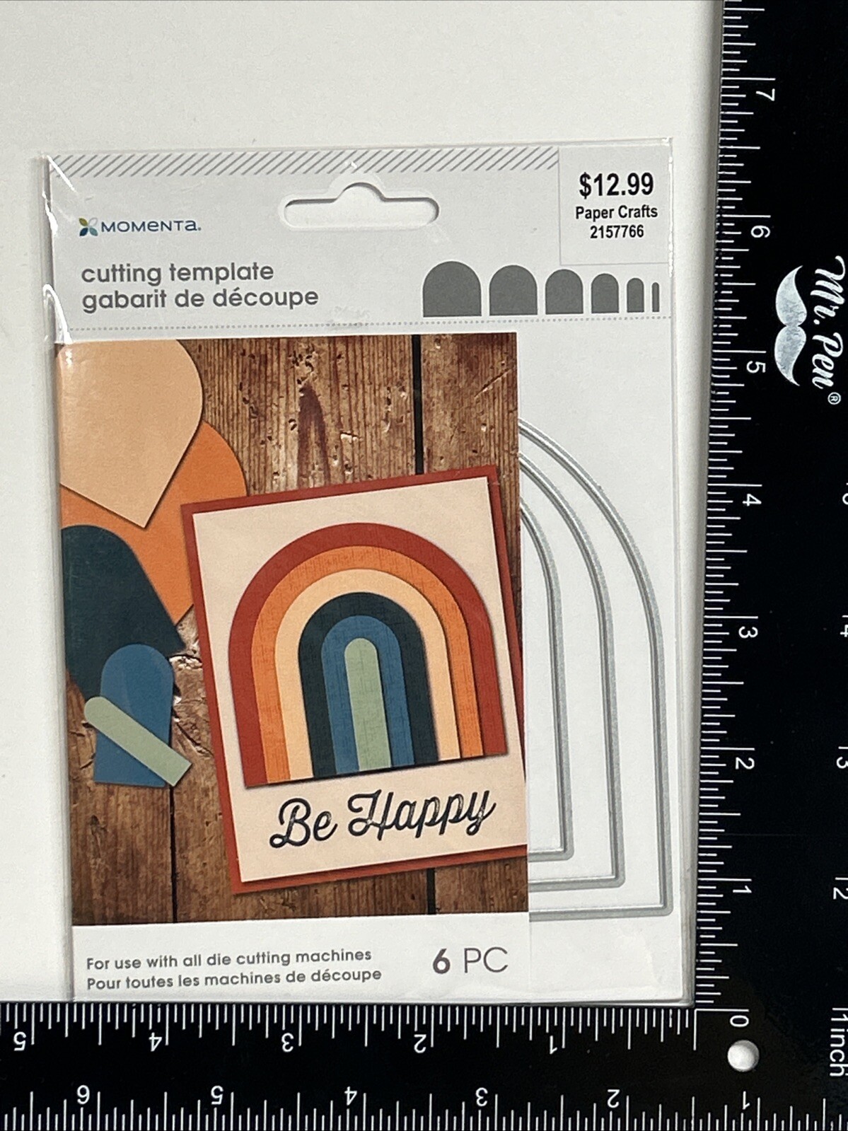 Momenta Rainbow thin metal cutting template dies 6 pc set