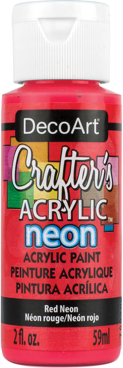 Crafter's Acrylic All-Purpose Paint 2oz Red Neon