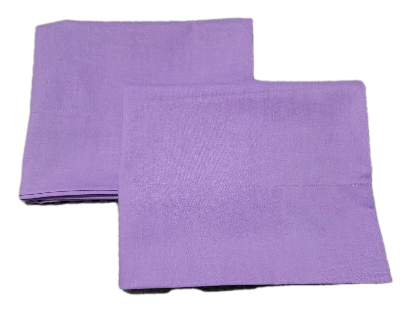 Set Of 2 Lilac Color Pillowcases Polycotton Fabric 20 X 31 standard/Queen