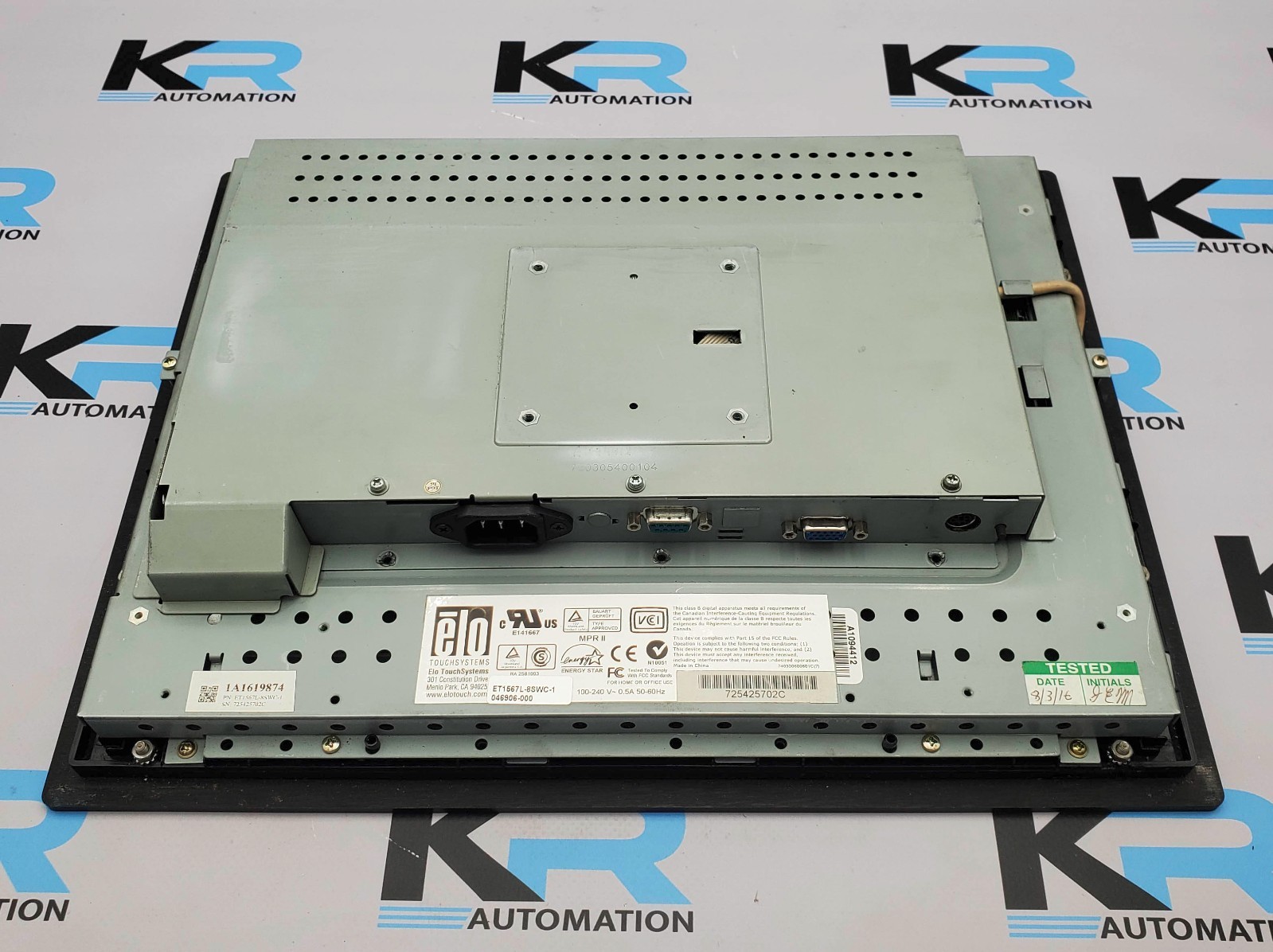 Elo TouchSystems ET1567L-8SWC-1 15" Touch Operator Interface 100-240V 0.5A