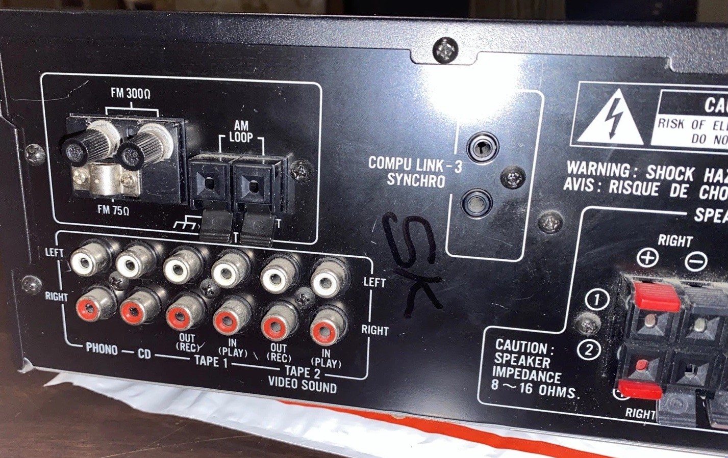 JVC RX-318BK Stereo receiver No Remote Untested Turns On