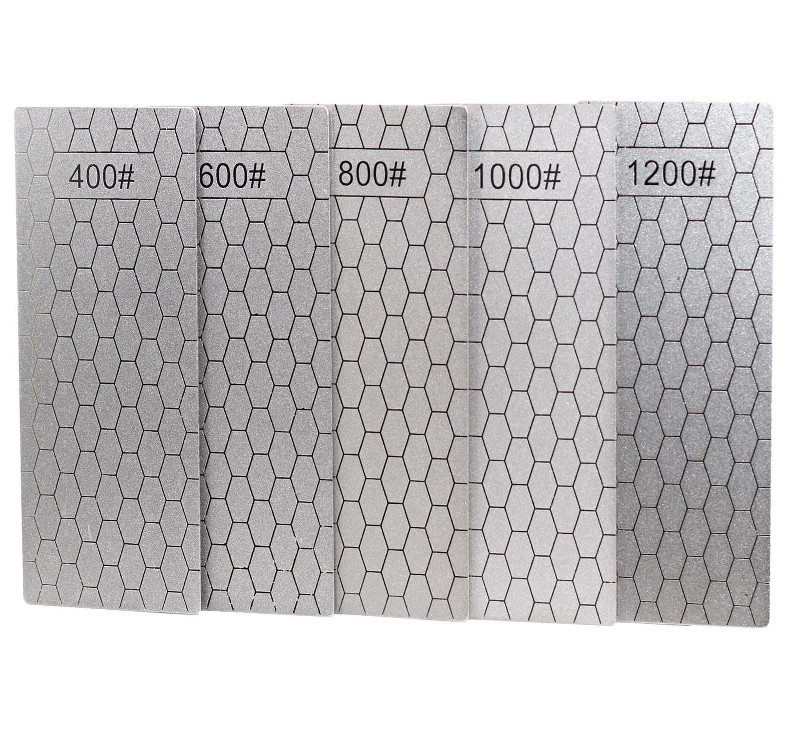 5 Pieces Diamond Sharpening Stone Set,Diamond Lapping Plate Coarse/Medium/Fin...